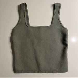 Abercrombie Squareneck Sweater Tank in Sage Green